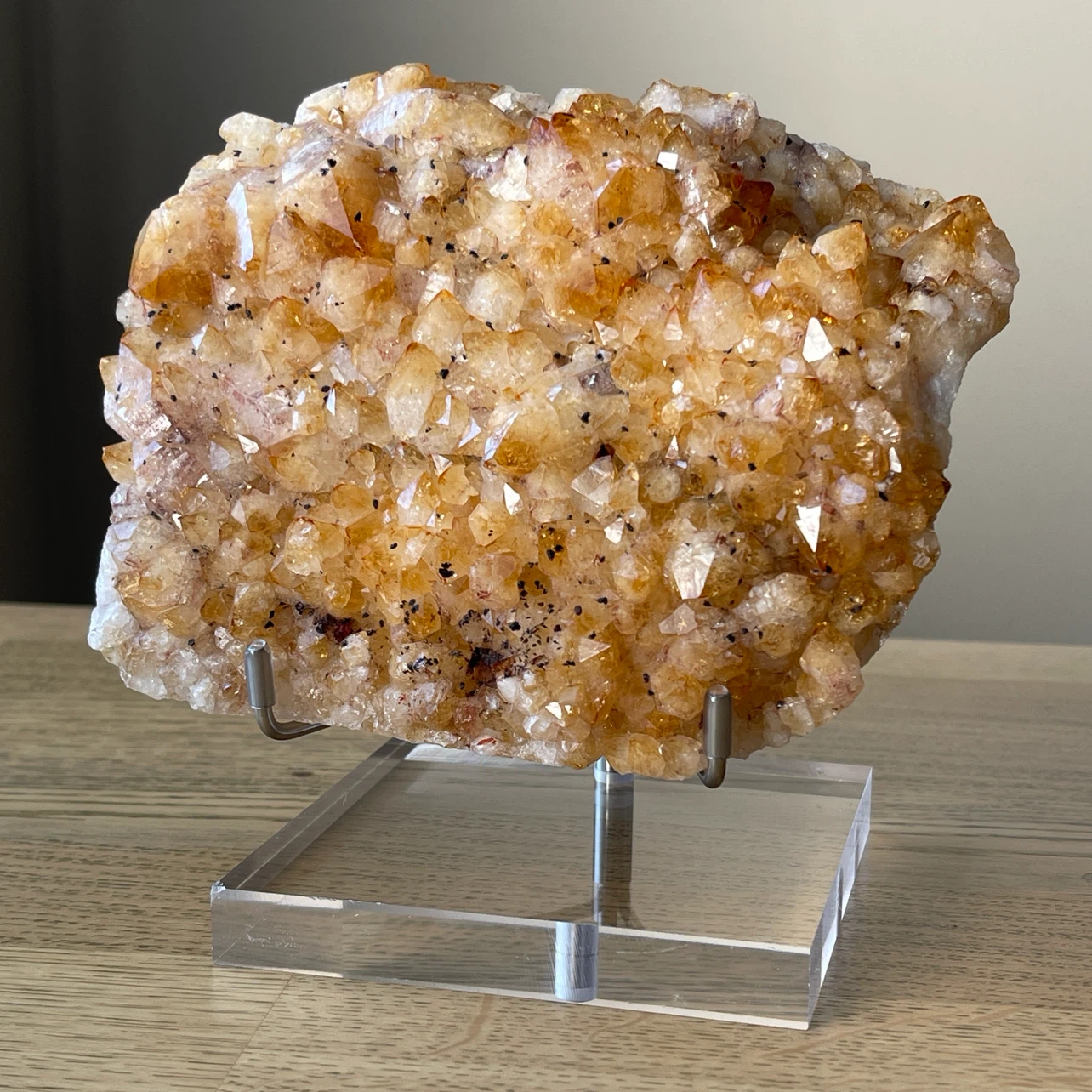 Raw Citrine Druzy cluster specimen - Prosperity