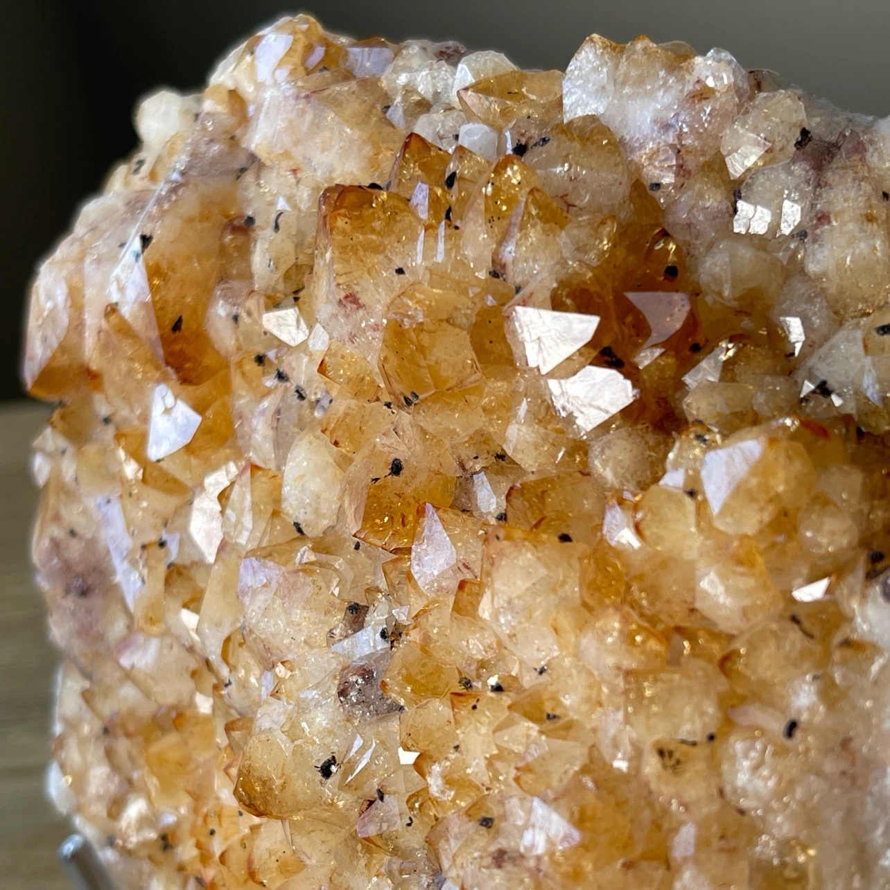 Raw Citrine Druzy cluster specimen - Prosperity - photo 4