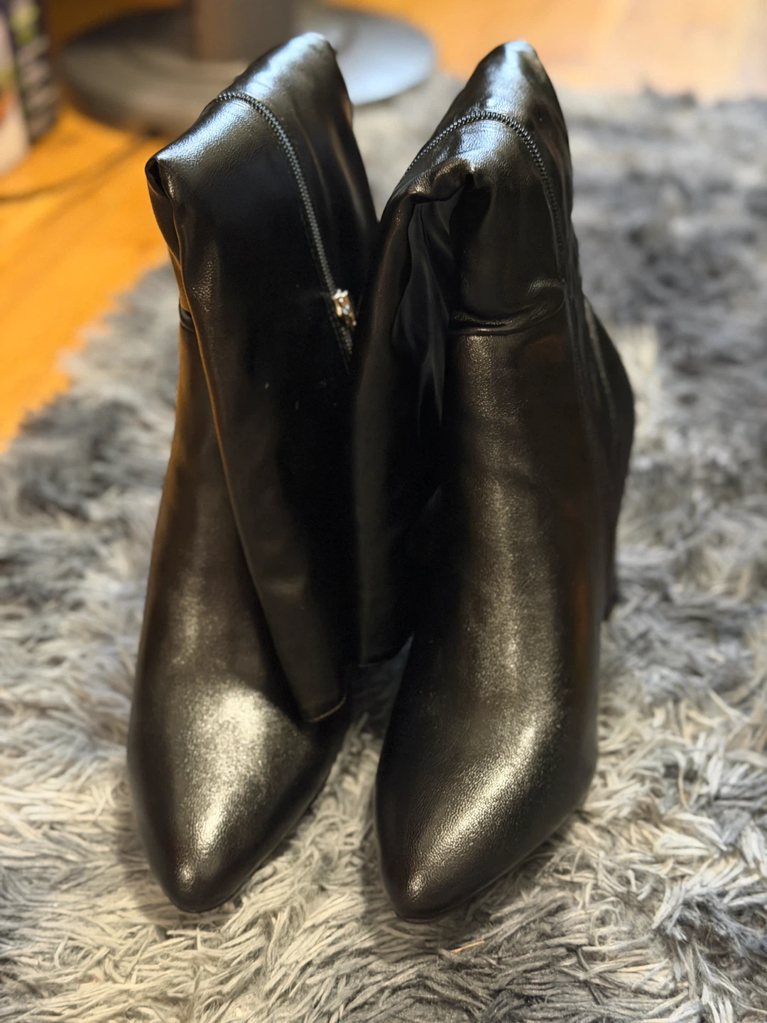Black Leather Knee-High Boots - photo 2