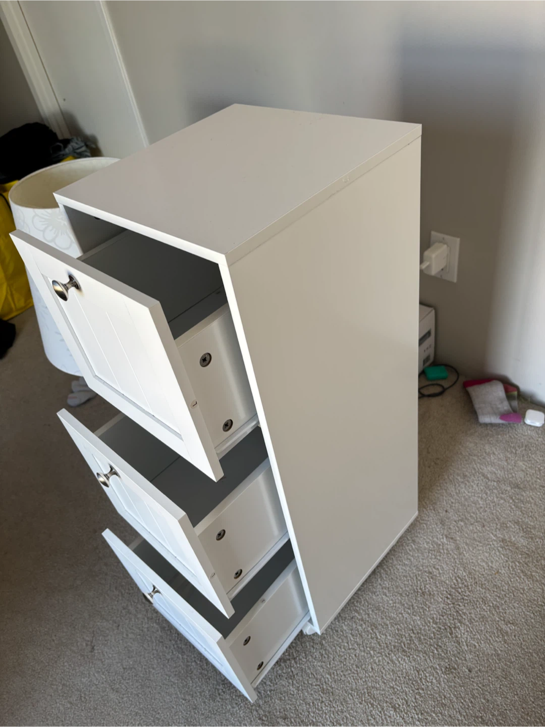 White 3-Drawer Storage Cabinet - photo 2