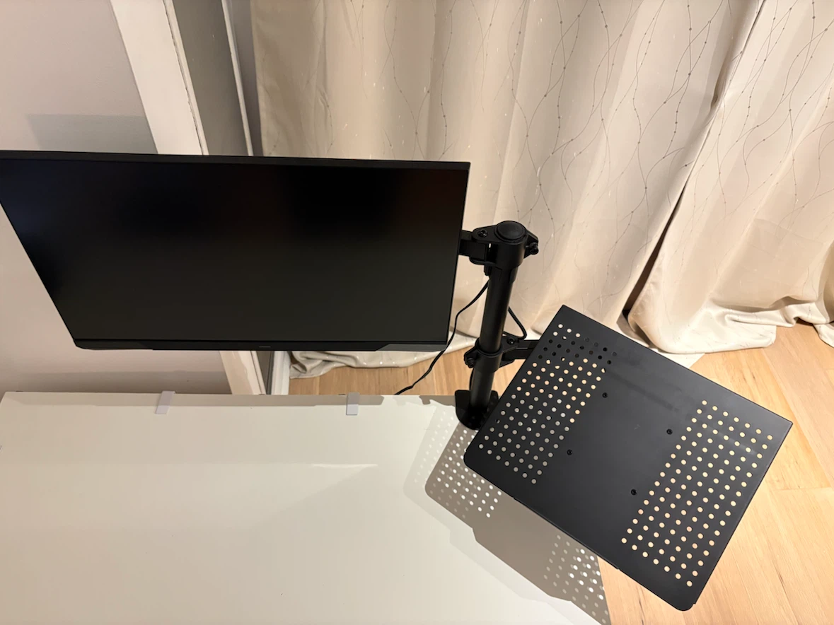 Monitor and Laptop Mount with Tray