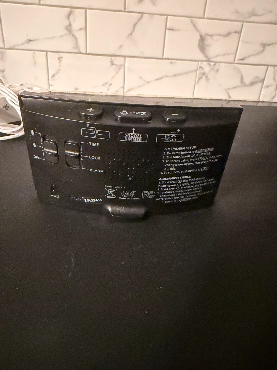 Black Digital Alarm Clock - photo 2