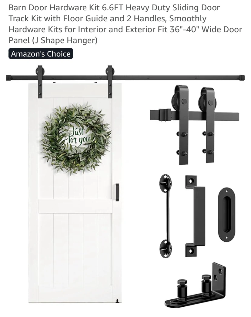 New Sliding Barn Door Hardware Kit 6.6 FT Heavy Duty