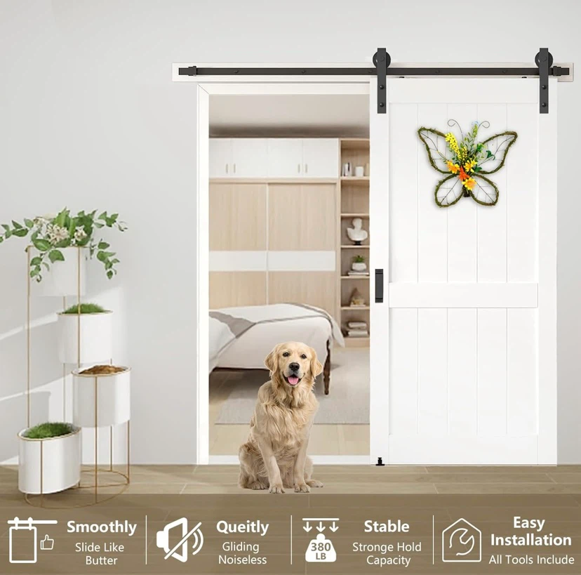 New Sliding Barn Door Hardware Kit 6.6 FT Heavy Duty - photo 3