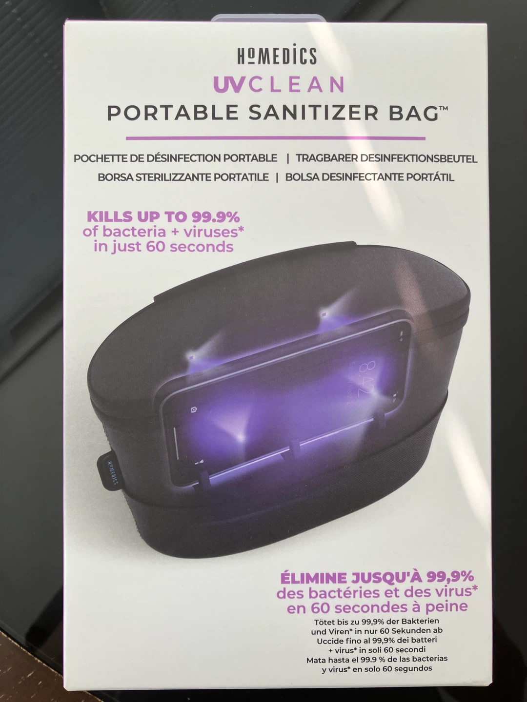 HoMedics UVclean Portable Sanitizer Bag