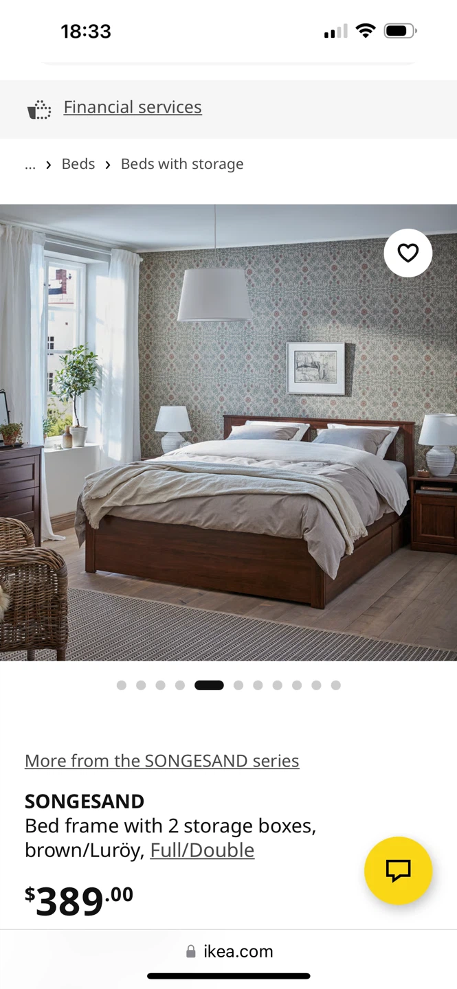 IKEA Songesand Bed Frame with 2 Storage Boxes- Full Size - photo 5