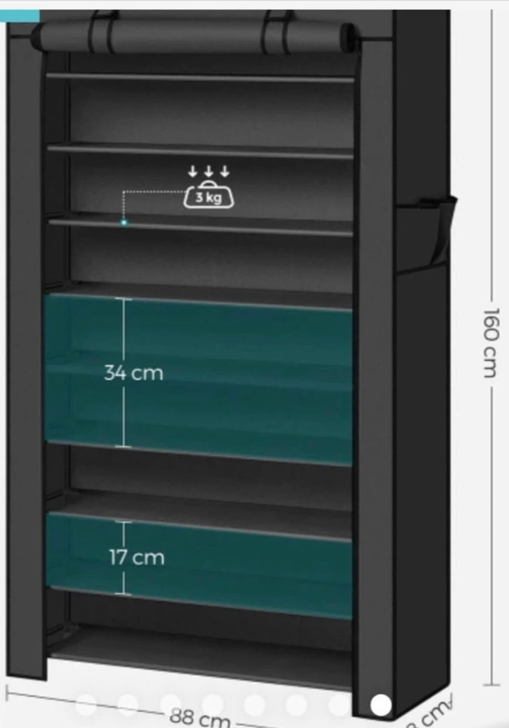 10-Tier Shoe Rack Organizer with Cover - photo 3
