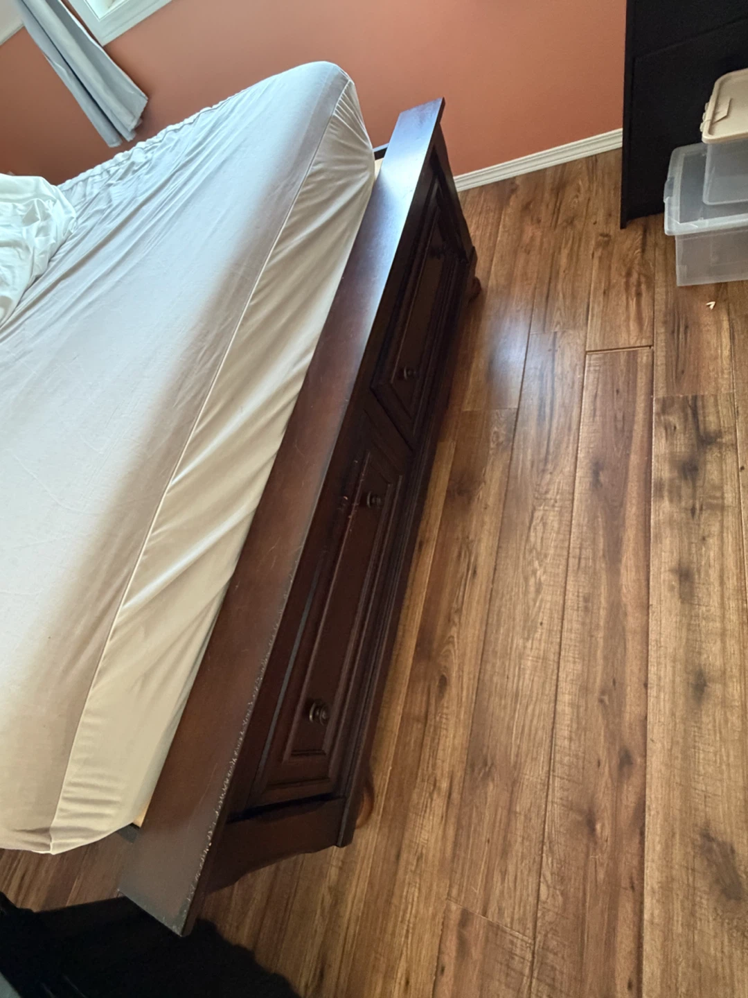 Queen sleigh bed with storage drawers and Endy mattress - photo 2