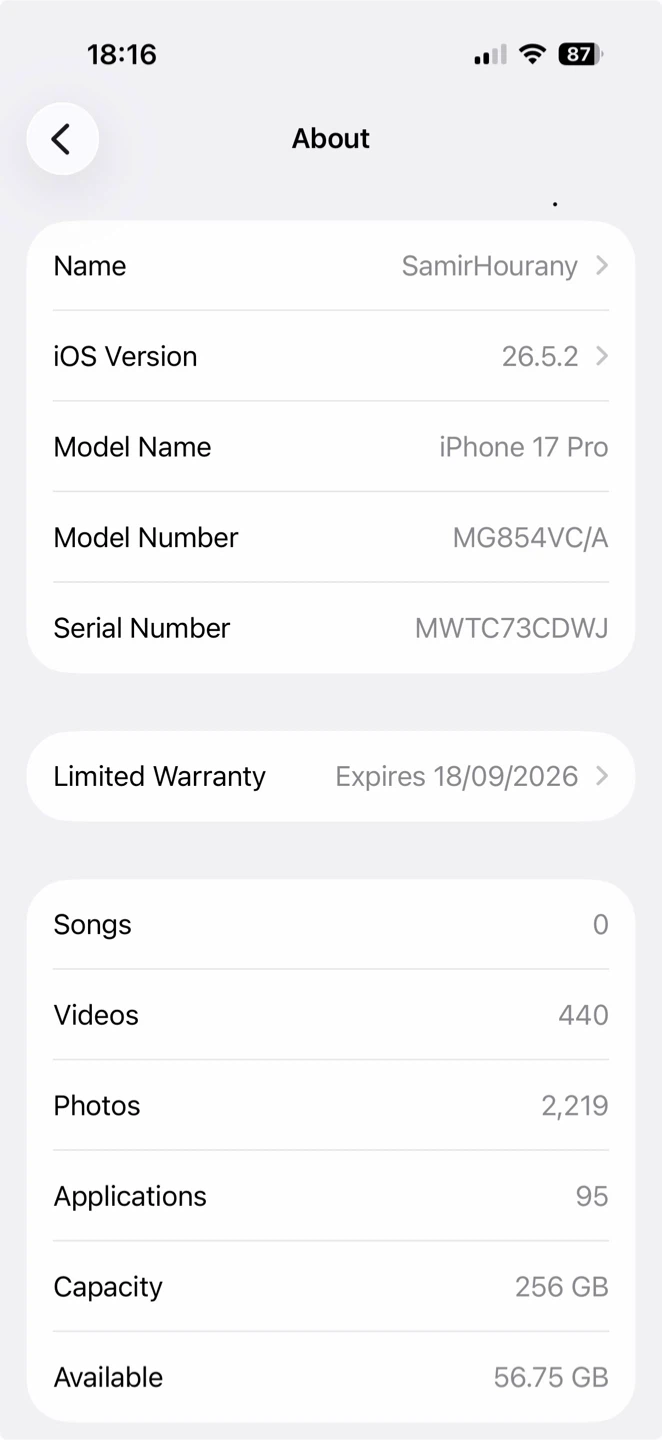 IPhone 17 Pro 256GB,Like New, 100% Battery Health,Under Warranty - photo 3