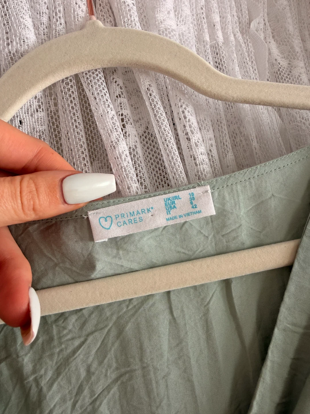 Never worn Primark Cares Light Green Twist Front Midi Dress - photo 3