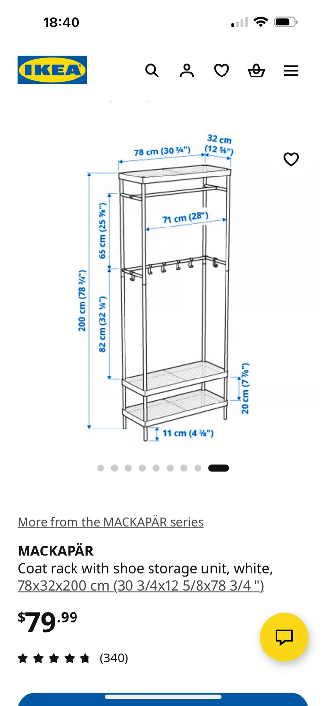 IKEA MACKAPÄR Coat Rack with Shoe Storage Unit - White - photo 4