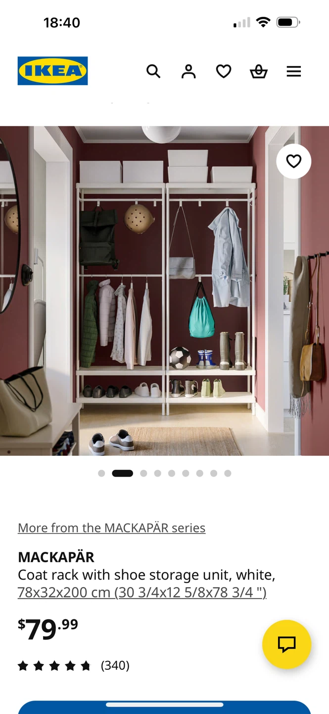IKEA MACKAPÄR Coat Rack with Shoe Storage Unit - White - photo 5