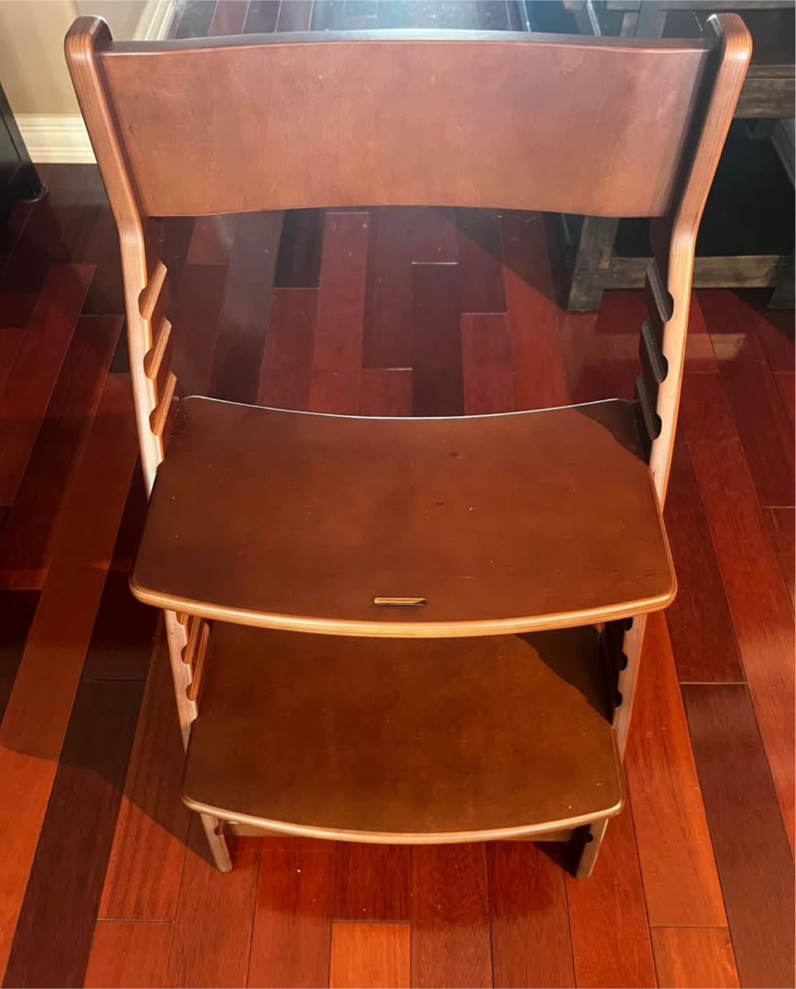 Adjustable Wooden High Chair - Dark Walnut - photo 2