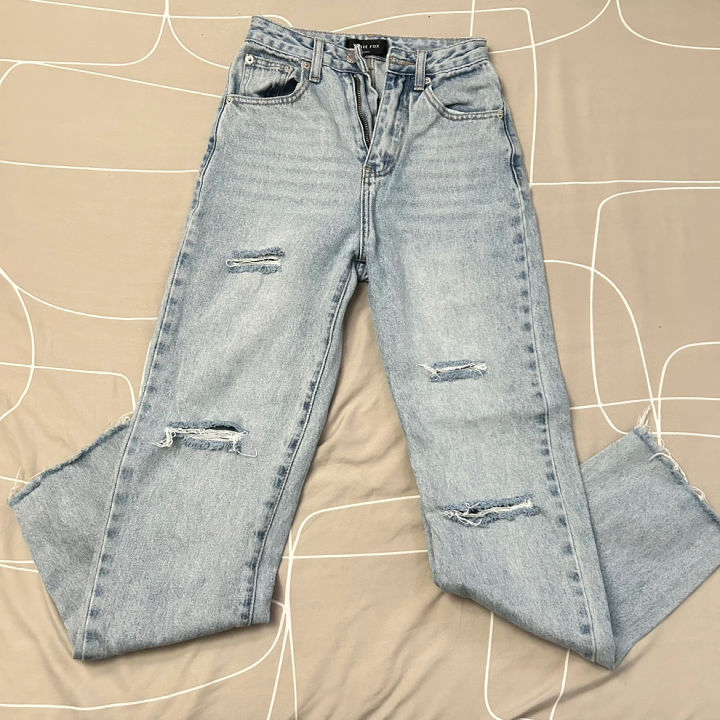 High-waisted Denim Jeans - photo 5