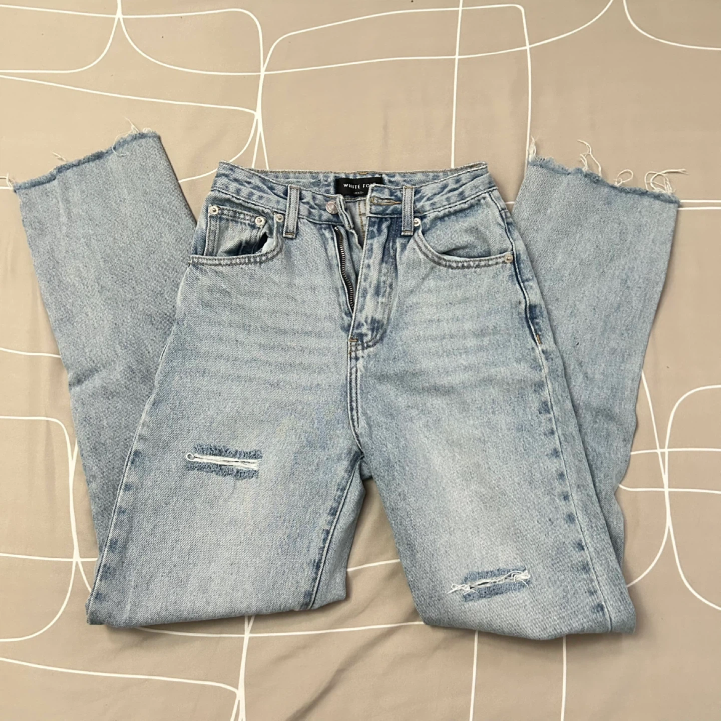 High-waisted Denim Jeans