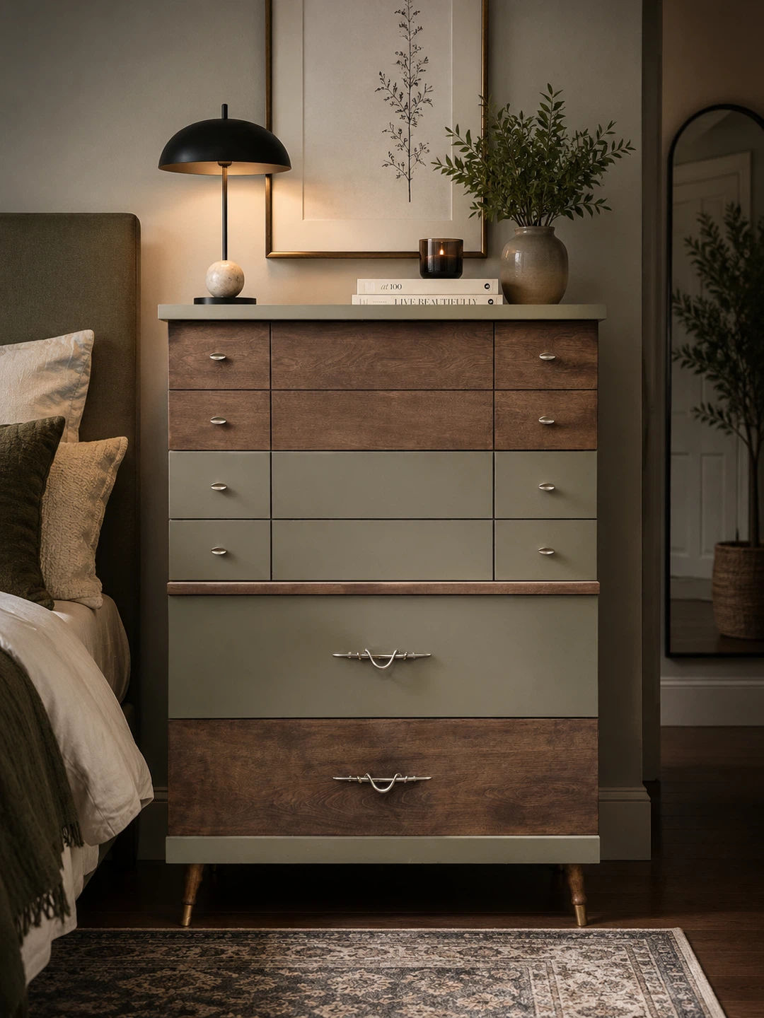 Vintage real wood dresser