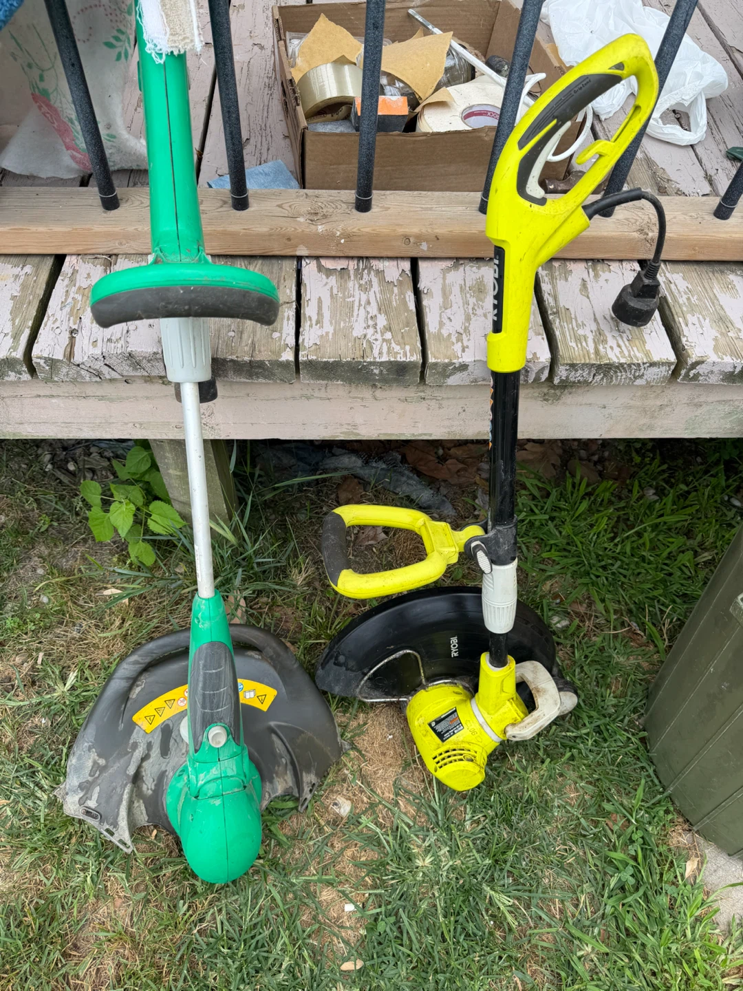 2 Electric String Trimmers - Ryobi and Greenworks