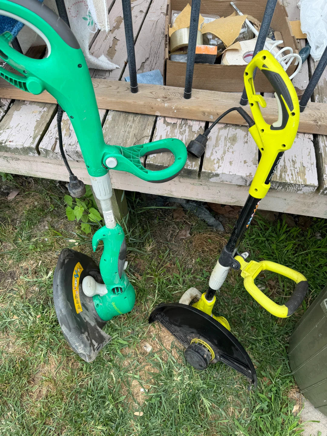2 Electric String Trimmers - Ryobi and Greenworks - photo 3