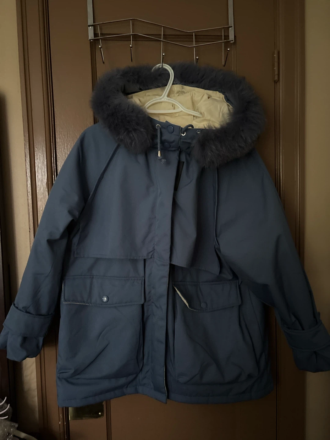Blue Parka with Fur Hood - photo 2