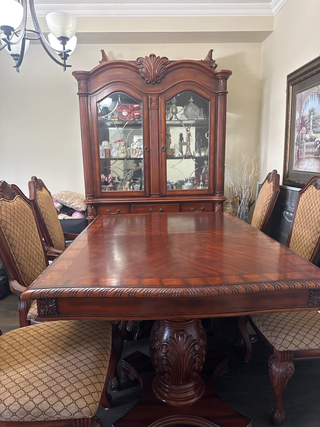 Wooden Table Set and Wall Unit - photo 2