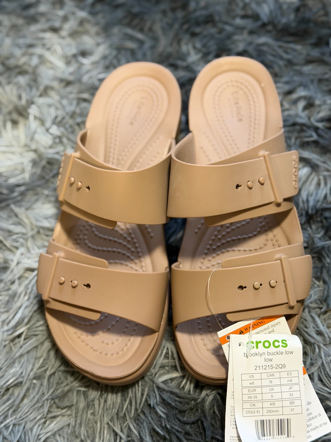 Crocs Brooklyn Buckle Low Sandals Tan Size W8 - photo 2
