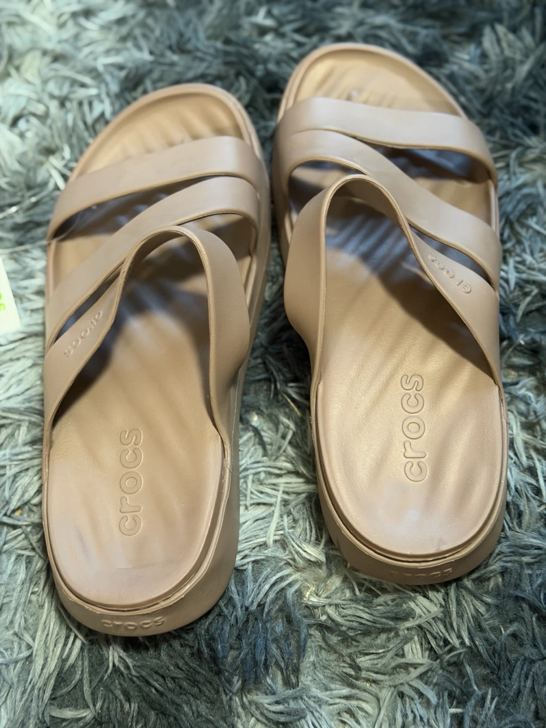 Crocs Sandals Slides Size 9 Tan Women's