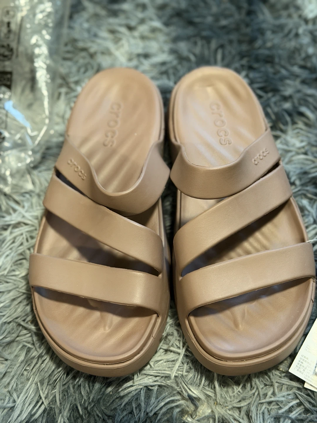 Crocs Sandals Slides Size 9 Tan Women's - photo 2