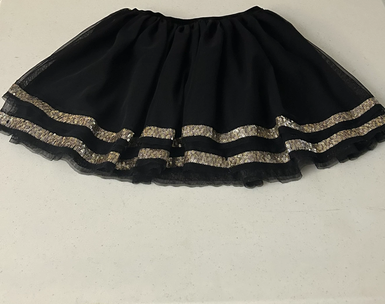 Black Tulle with Gold Sequin Skirt Kids size 10/12 - photo 2