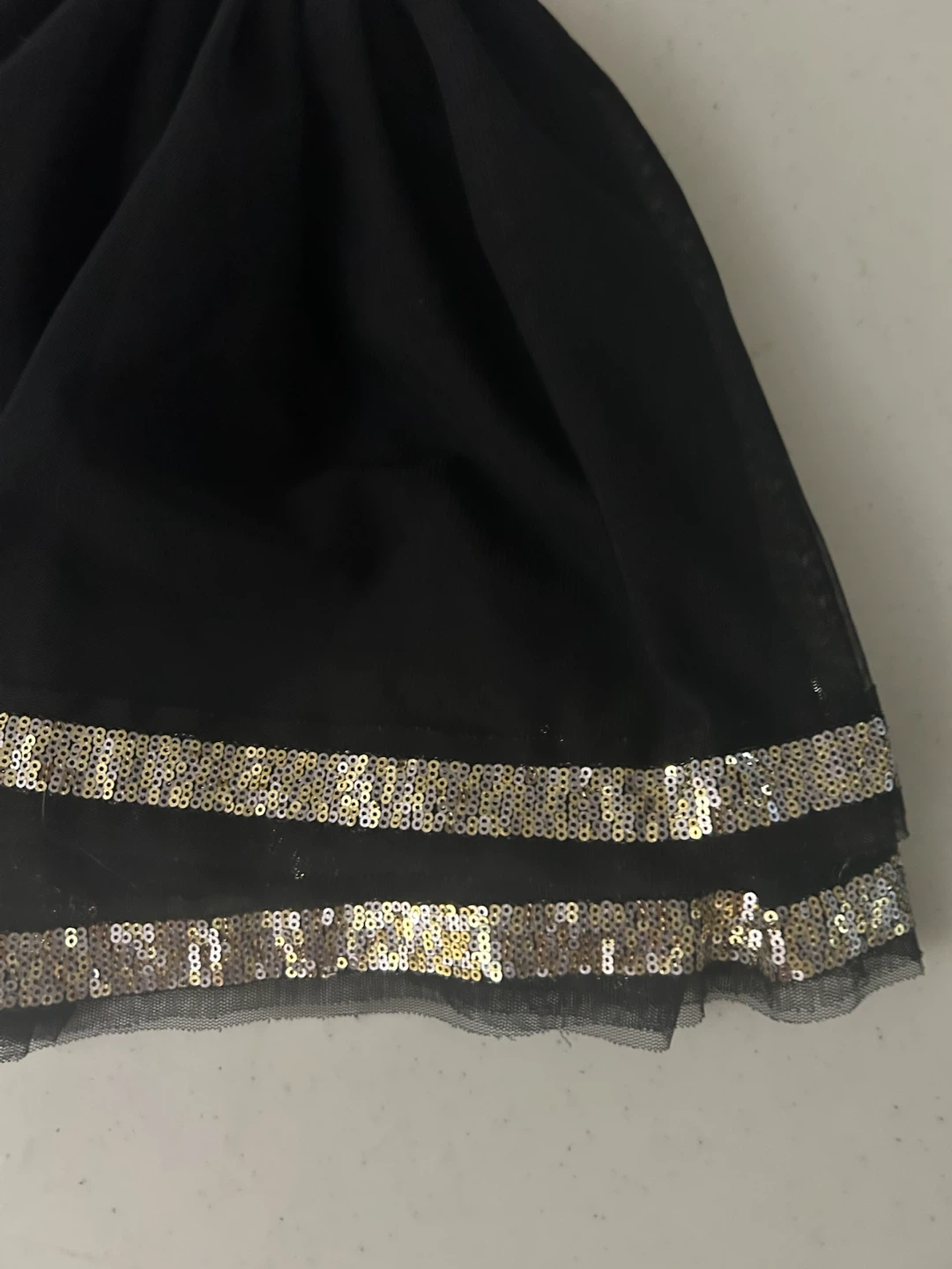 Black Tulle with Gold Sequin Skirt Kids size 10/12 - photo 3