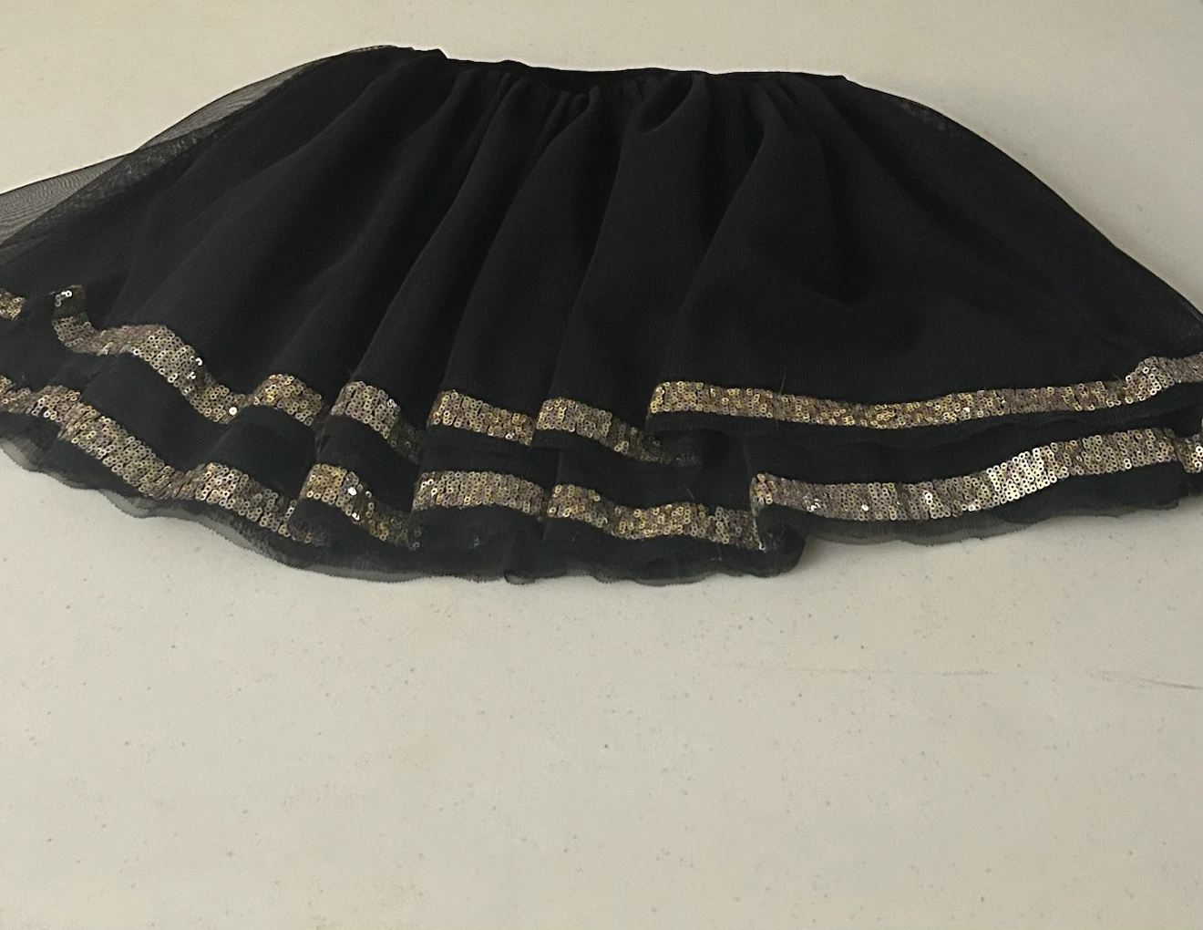 Black Tulle with Gold Sequin Skirt Kids size 10/12 - photo 4