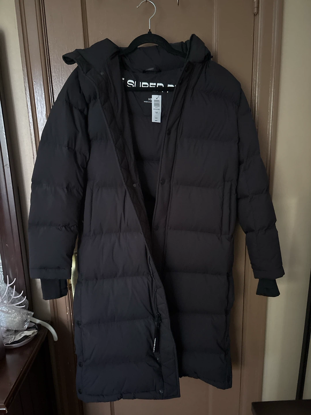 Aritzia Super Puff Puffer Jacket XS Black Noir