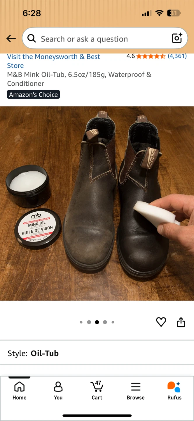 M&B Mink Oil-Tub 6.5oz Waterproof & Conditioner - photo 3