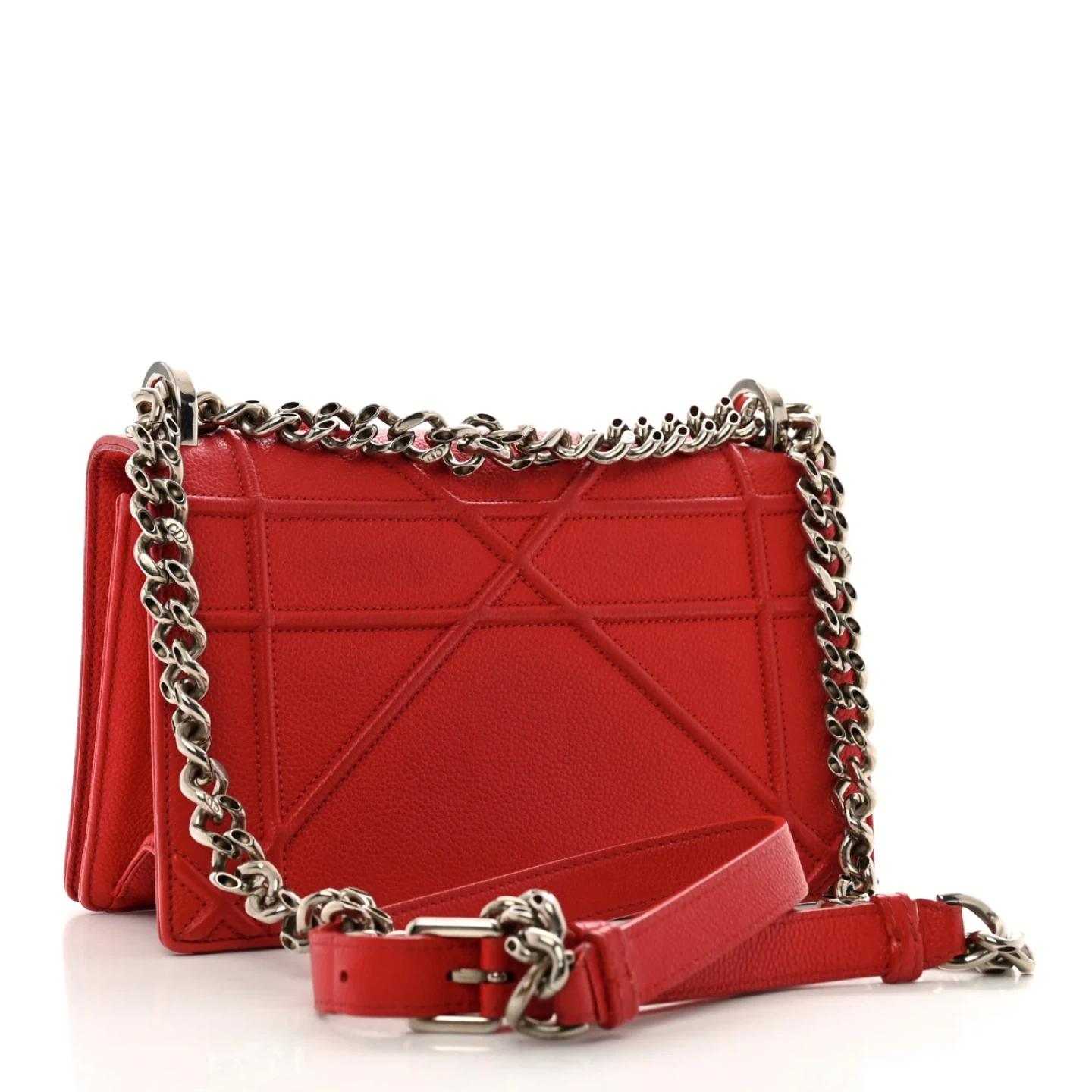 Like new Christian Dior Red Leather Chain Shoulder Bag - photo 4