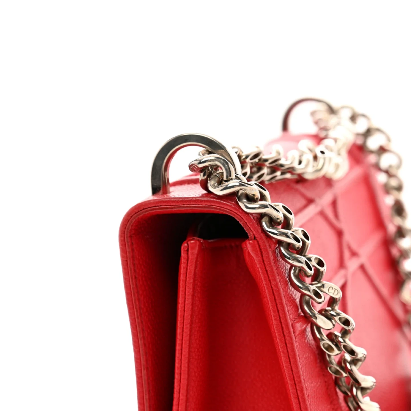 Like new Christian Dior Red Leather Chain Shoulder Bag - photo 5
