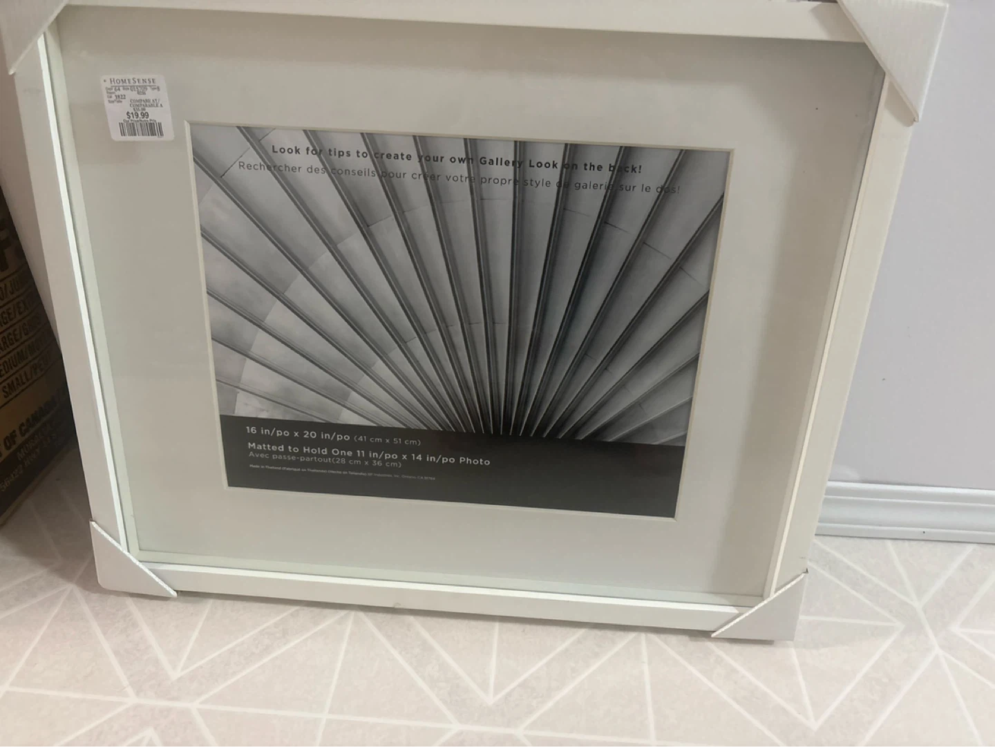 Homesense 16" x 20" White Picture Frame