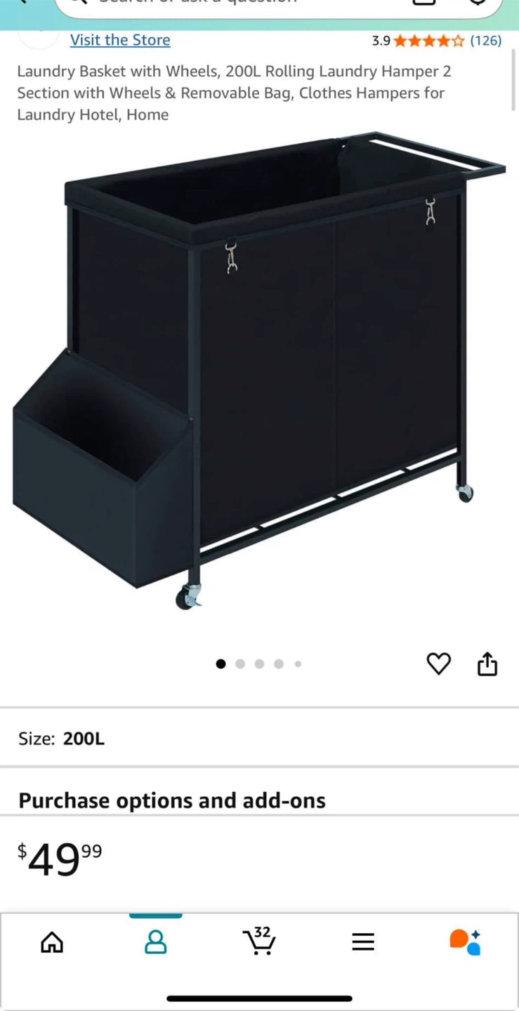 Rolling Laundry Hamper with Wheels