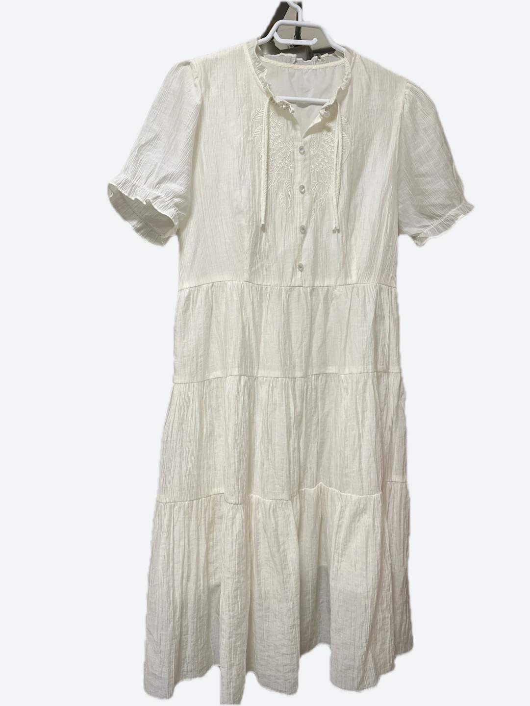 Women's White Tiered Dress