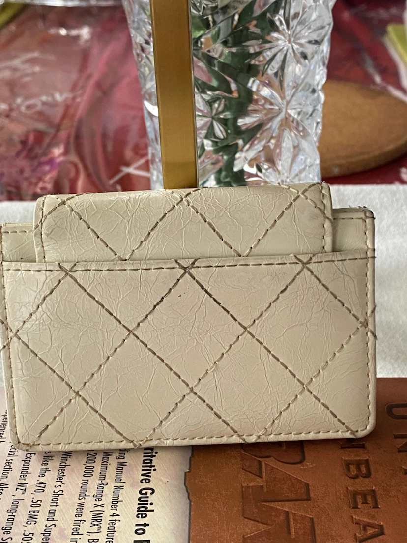 Matin Kim Quilted Card Holder Wallet - Beige - photo 2