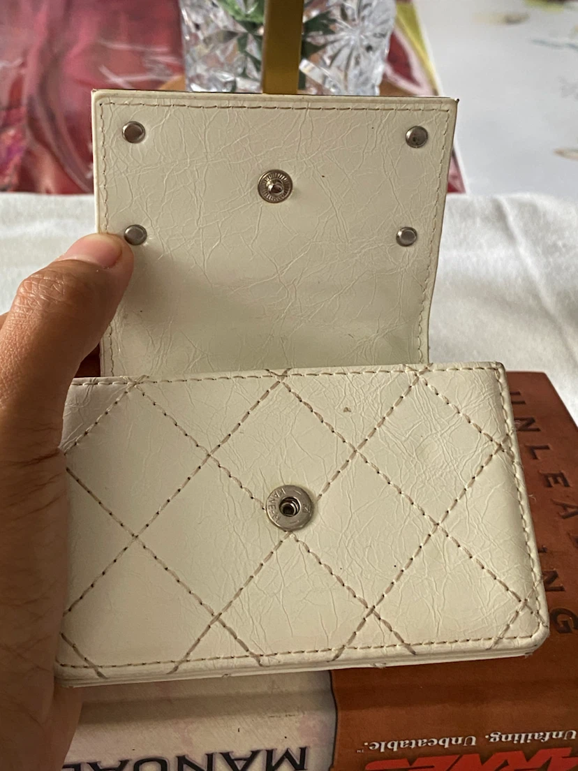 Matin Kim Quilted Card Holder Wallet - Beige - photo 3