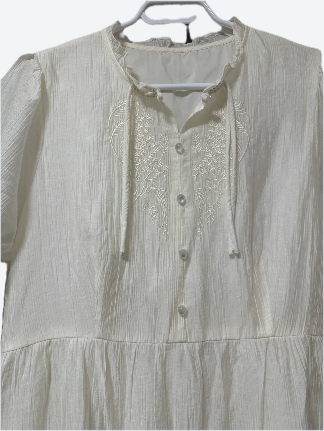 Women's White Tiered Dress - photo 2
