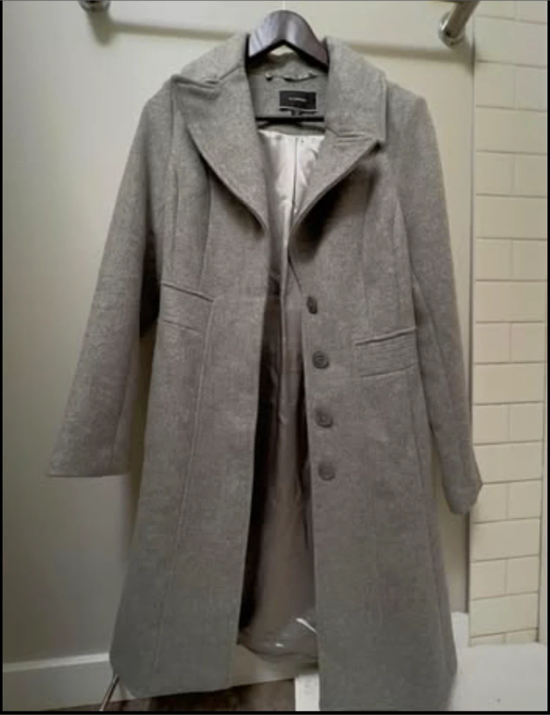 Grey Wool Blend Coat