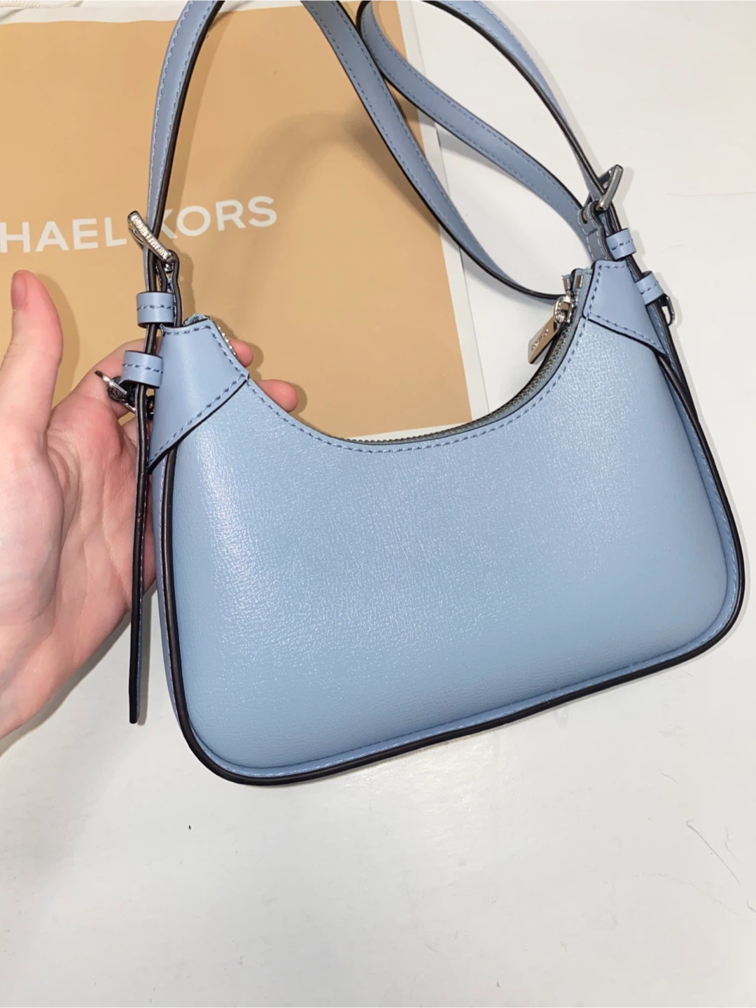 Michael Kors Light Blue Leather Shoulder Bag - photo 3
