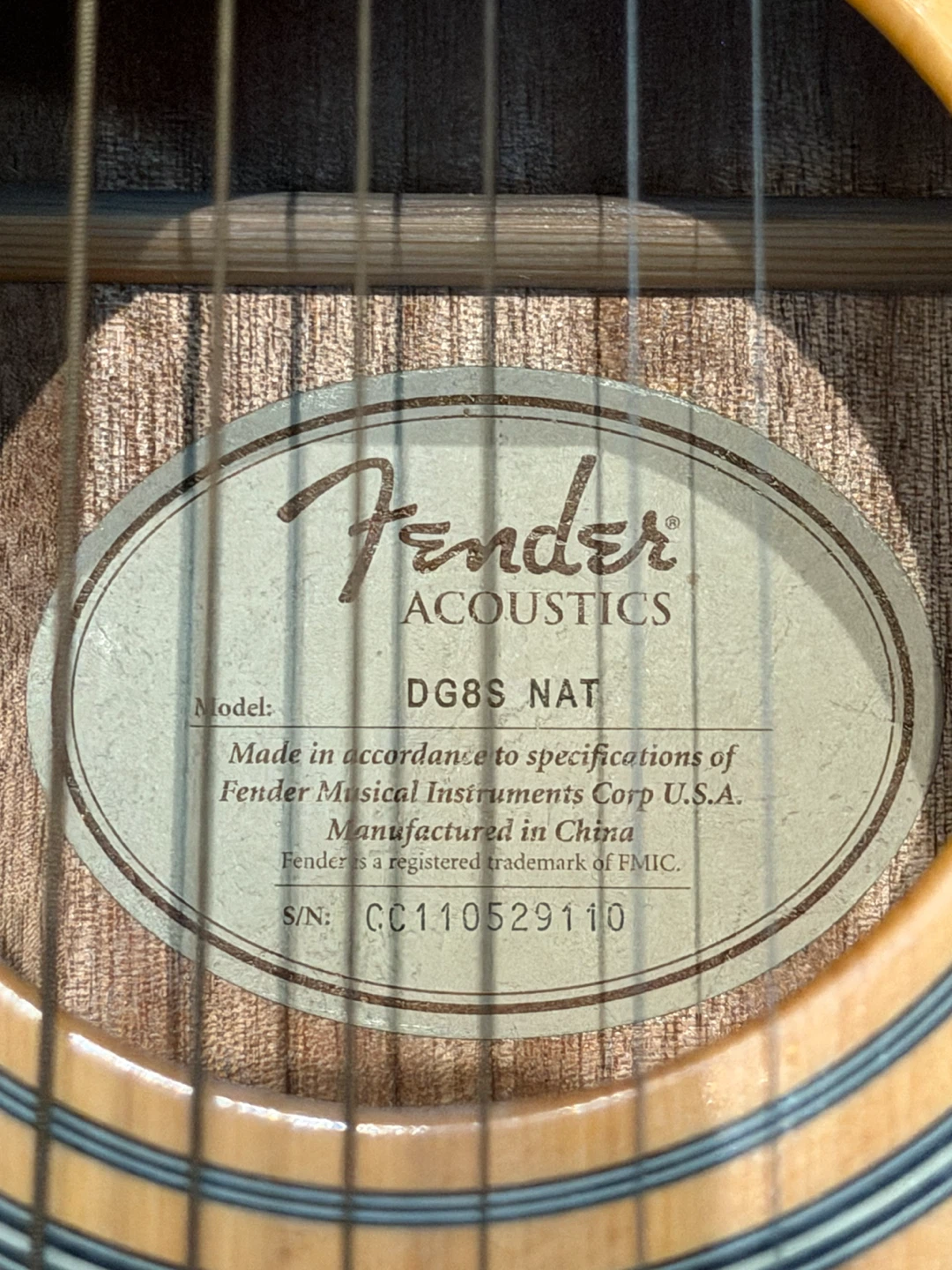 Fender DG8S NAT Acoustic Guitar - photo 3
