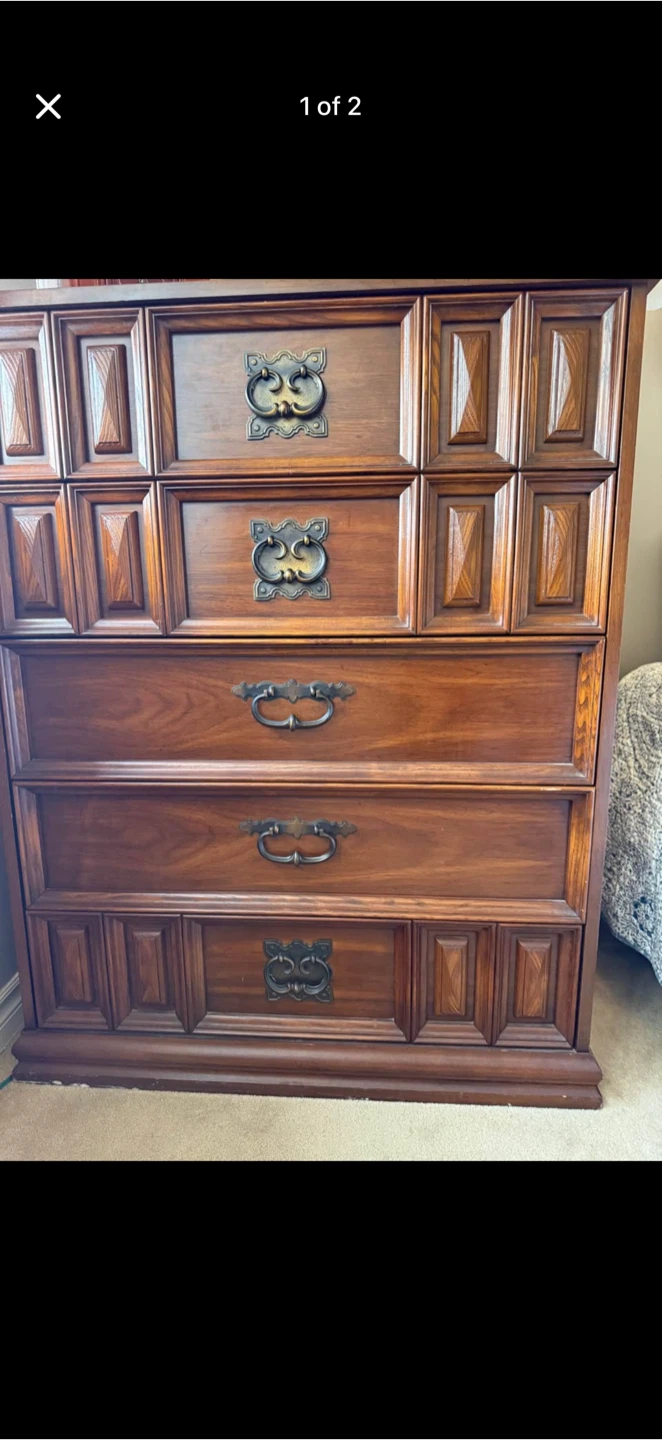 Vintage Solid Wood Dresser