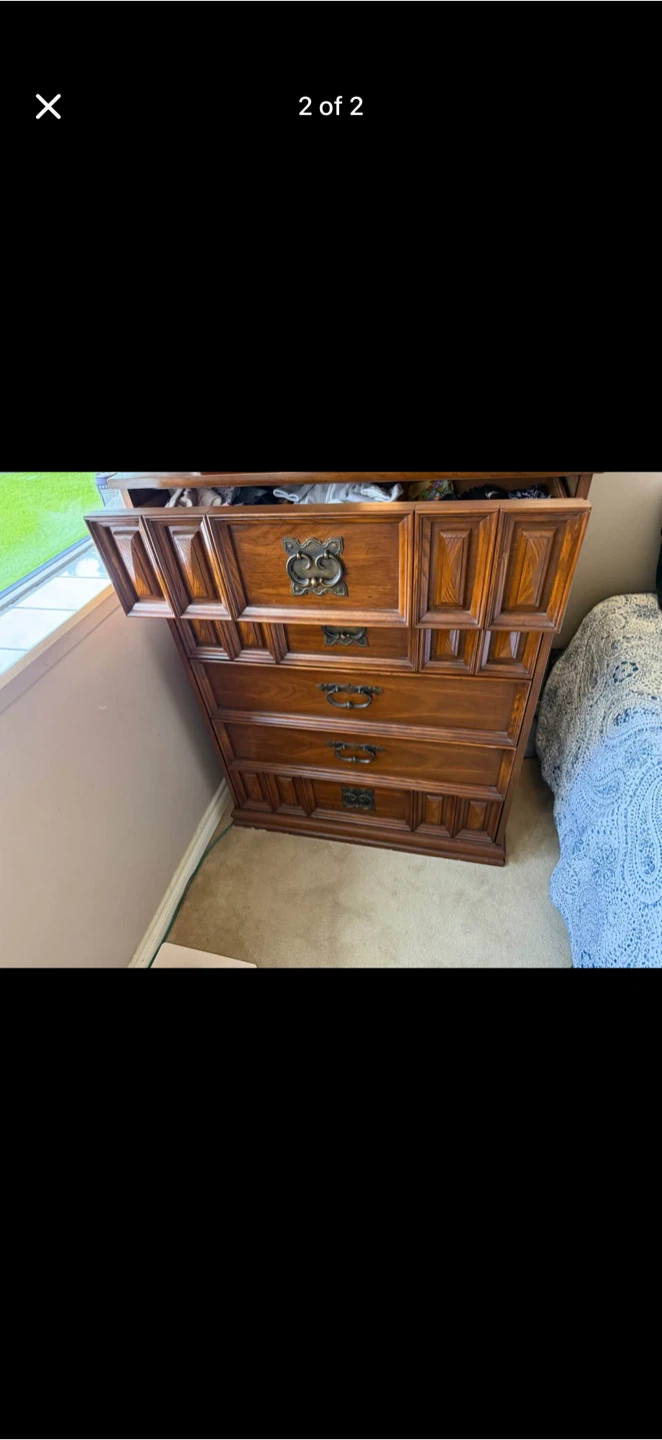 Vintage Solid Wood Dresser - photo 2