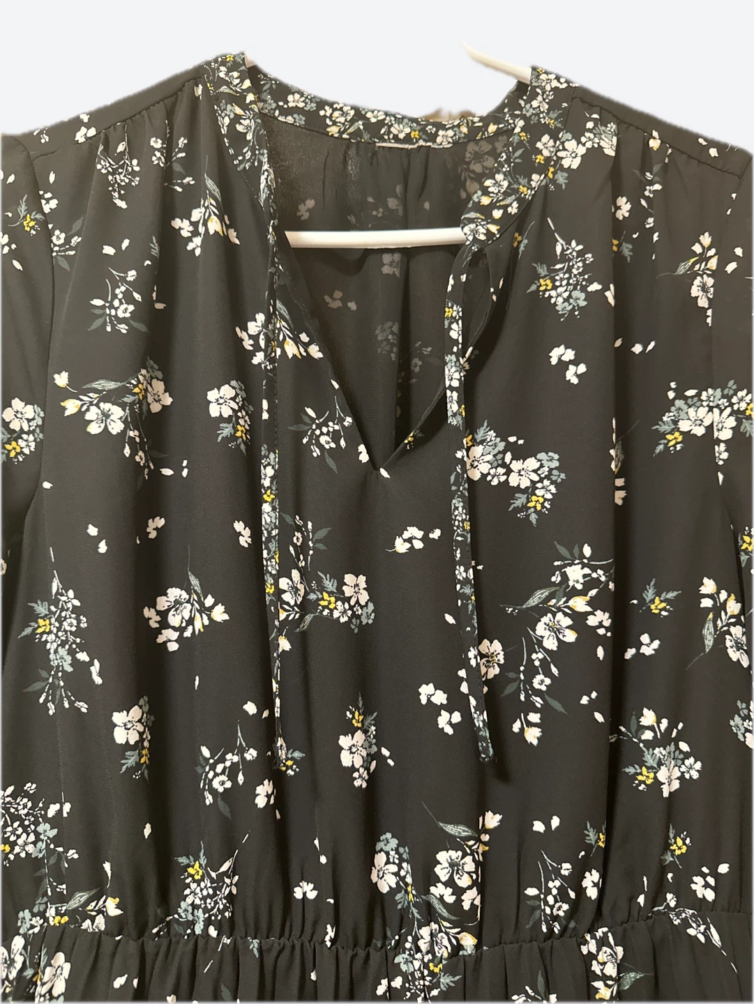 Black floral dress - photo 2