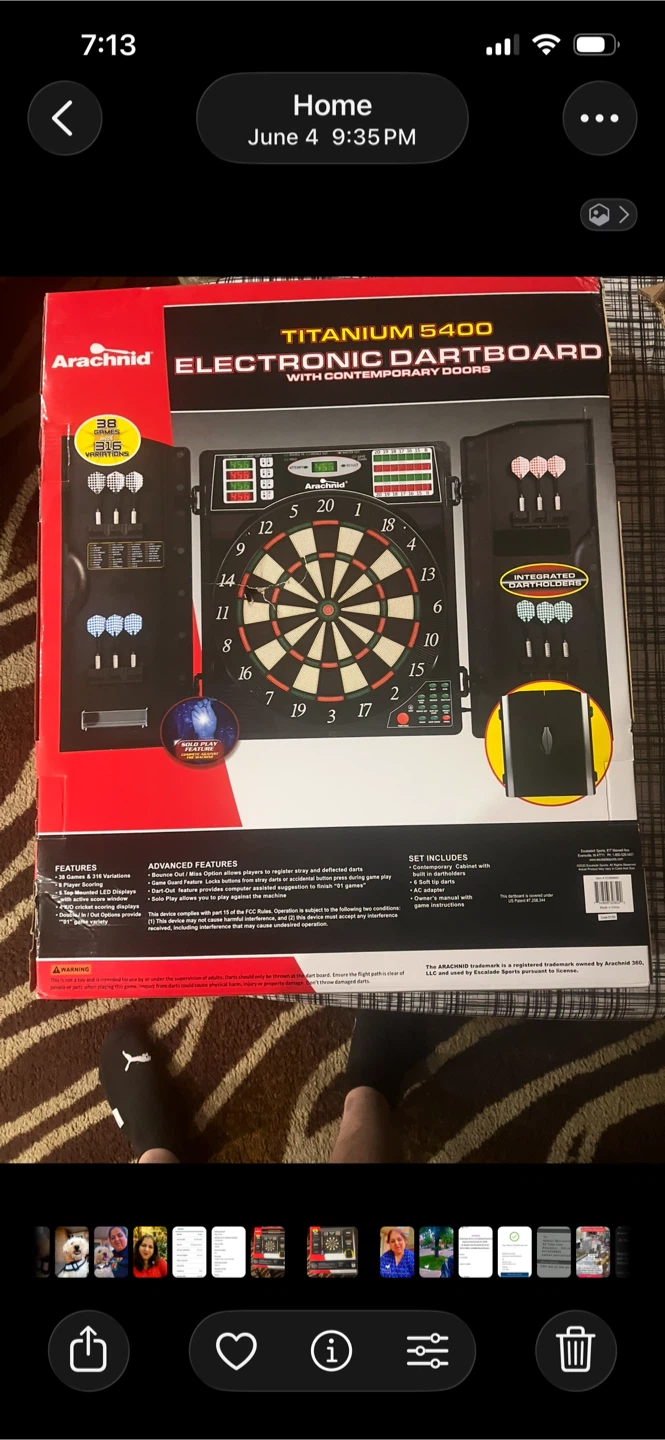 Arachnid Titanium 5400 Electronic Dartboard with Doors