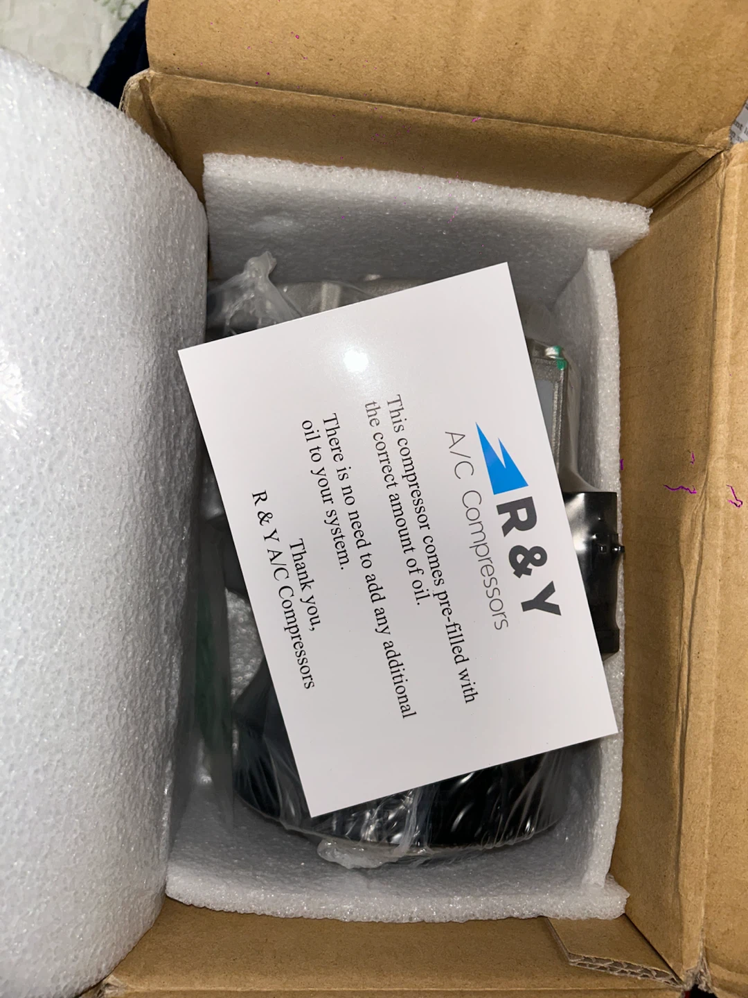 R&Y Air Conditioning Compressor FG308