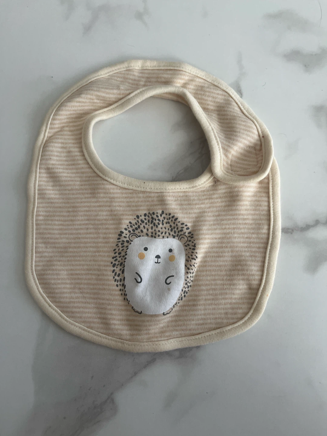Baby Bib with Hedgehog Design