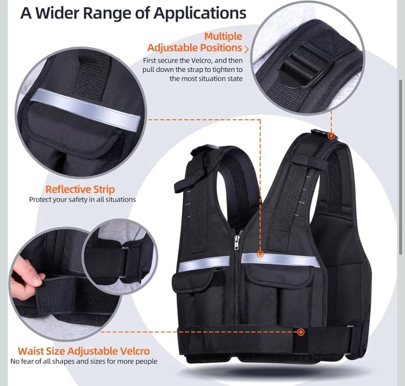 New Sportneer Adjustable Weighted Vest 2-18 lbs - photo 3